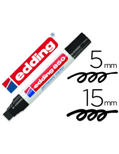 Rotulador Edding Marcador Permanente 850 Negro Punta Biselada 5-15 Mm Recargable
