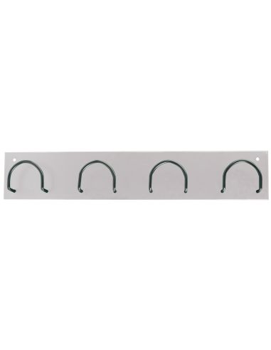 Perchero Metalico 611 Pared 4 Colgadores Color Blanco 55X10X5 Cm