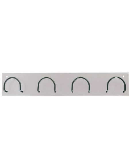 Perchero Metalico 611 Pared 4 Colgadores Color Blanco 55X10X5 Cm