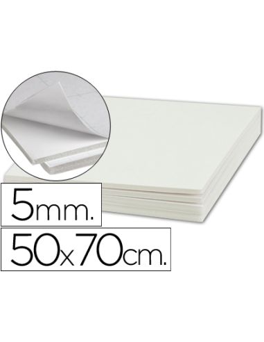 Carton Pluma Liderpapel Blanco Adhesivo 1 Cara 50X70 Cm Espesor 5 Mm