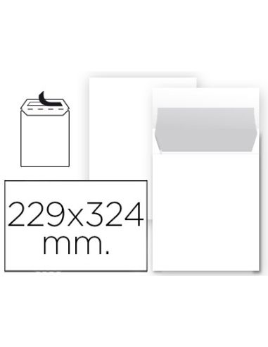Sobre liderpapel bolsa n 8 blanco din 229x324 mm tira de silicona paquete de 25 unidades