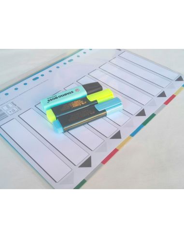 Separador Esselte Plastico Juego De 10 Separadores Folio Con 5 Colores Multitaladro