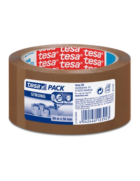 Cinta Adhesiva Tesa Marron Strong 66 Mt X 50 Mm Para Embalaje Bajo Ruido