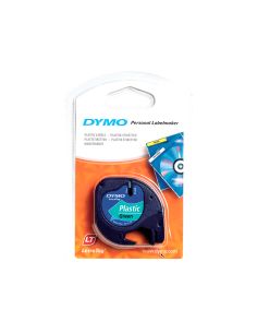 Cinta Dymo 12Mmx4Mt -Negro/Verde Acido Para Maquina Letratag 2
