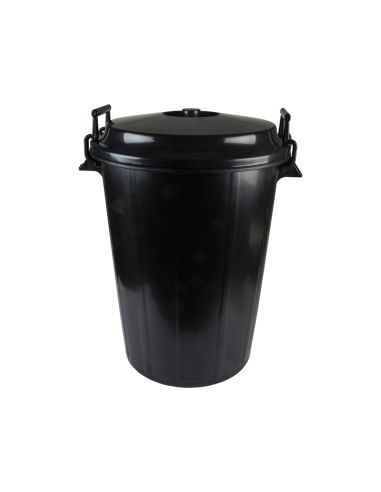 Cubo De Basura Con Tapa Negro 100 L Para Bolsas 85X105 Cm