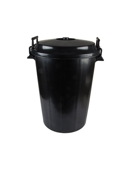 Cubo De Basura Con Tapa Negro 100 L Para Bolsas 85X105 Cm