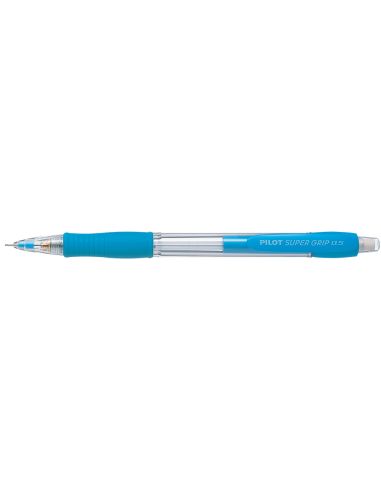 Portaminas Pilot Super Grip Celeste 0,5 Mm Sujecion De Caucho