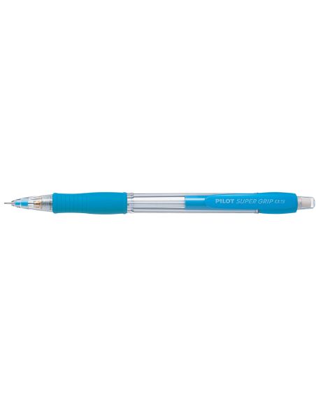 Portaminas Pilot Super Grip Celeste 0,5 Mm Sujecion De Caucho