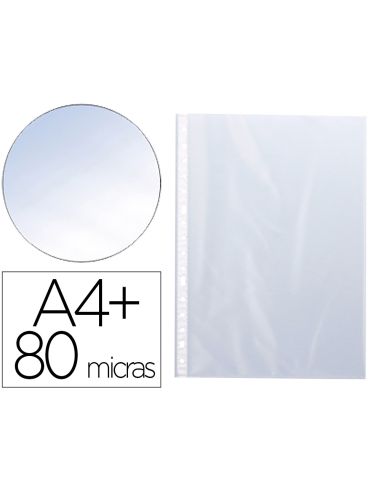 Funda Multitaladro Q-Connect Folio 80 Mc Cristal Bolsa De 10 Unidades