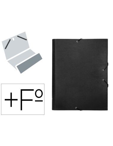 Carpeta Clasificadora Liderpapel 12 Departamentos Folio Prolongado Carton Forrado Negra