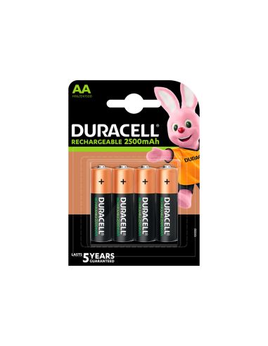 Pila Duracell Recargable Staycharged Aa 2500 Mah Blister De 4 Unidades