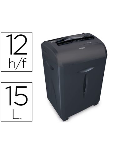 Destructora De Documentos Q-Connect Kf15551 Capacidad De Corte 12 H Destruye Grapas Clips Cd Y Tarjetas