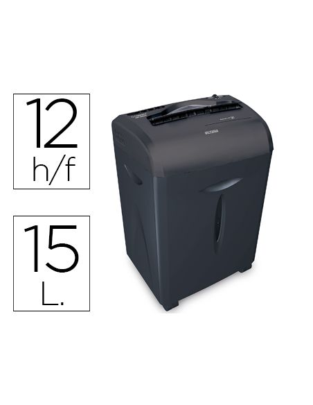 Destructora De Documentos Q-Connect Kf15551 Capacidad De Corte 12 H Destruye Grapas Clips Cd Y Tarjetas