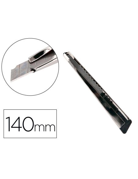 Cuter Q-Connect Metalico Estrecho Con Funda Cuchilla 9 Mm Xd-46 Con Clip Bolsa 1 Unidad