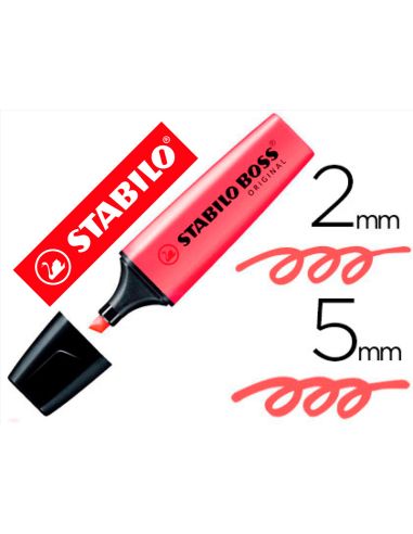 Rotulador Stabilo Boss Fluorescente 70 Rojo