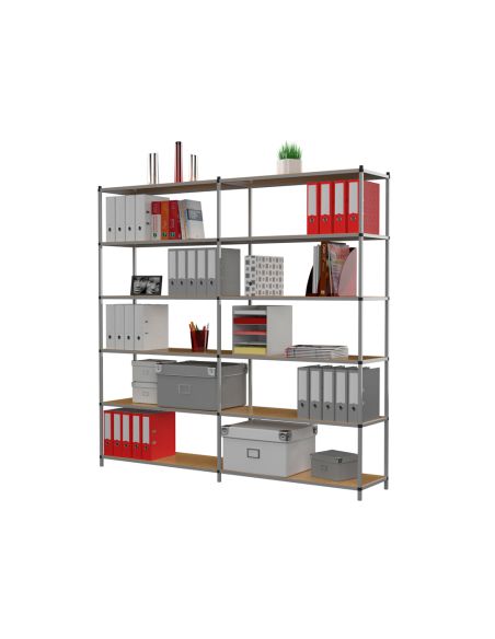 Estanteria Paperflow Metalica 6 Estantes 80 Kg Por Estante 200X100X35 Cm Base