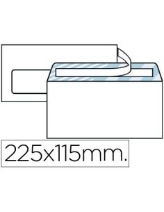 Sobre Liderpapel N.6 Blanco Americano Ventana Izquierda 115X225 Tira Silicona Open System Caja De 500 Unidades