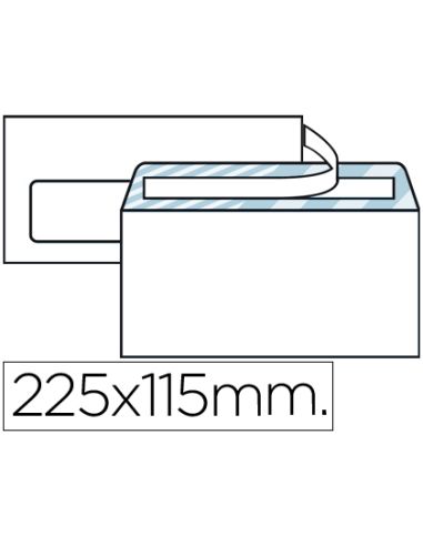 Sobre Liderpapel N.6 Blanco Americano Ventana Izquierda 115X225 Tira Silicona Open System Caja De 500 Unidades