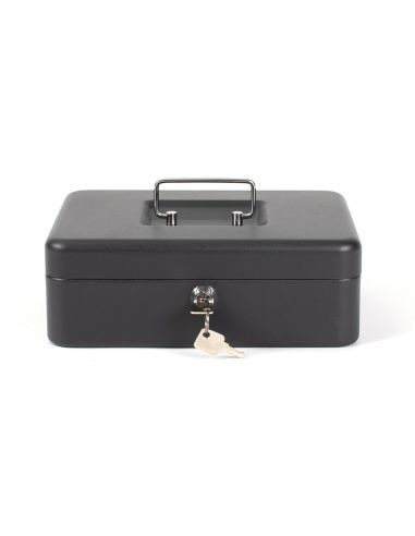 Caja Caudales Q-Connect 10" 250X180X90 Mm Negra Con Portamonedas