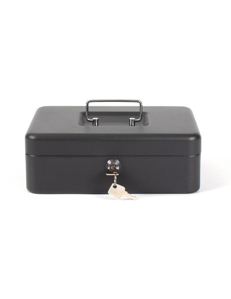 Caja Caudales Q-Connect 10" 250X180X90 Mm Negra Con Portamonedas