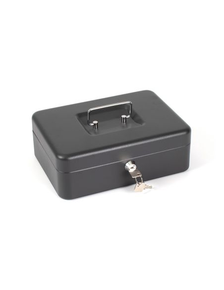 Caja Caudales Q-Connect 10" 250X180X90 Mm Negra Con Portamonedas