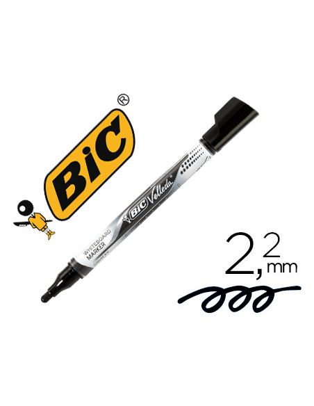 Rotulador Bic Velleda Liquid Pocket Punta Redonda 2,2 Mm Negro|Libreriasalesiana