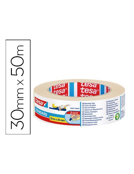Cinta Adhesiva Tesa Para Pintor 50 Mt X 30 Mm
