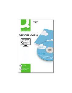 Etiqueta Adhesiva Q-Connect Kf01579 -Tamaño Cd-Rom -Fotocopiadora -Laser -Ink-Jet-Caja Con 25 H/50 Etiquetas 2