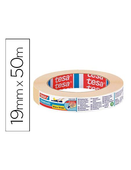 Cinta Adhesiva Tesa Para Pintor 50 Mt X 19 Mm