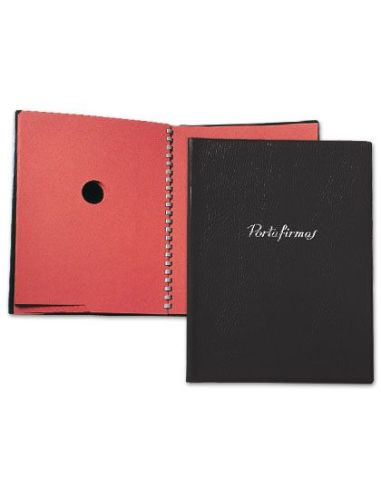 Portafirmas Saro 320 Pvc Gofrado 20 Departamentos Color Negro