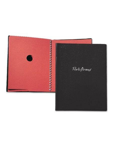 Portafirmas Saro 320 Pvc Gofrado 20 Departamentos Color Negro