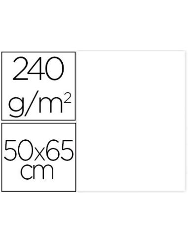 Cartulina Liderpapel 50X65 Cm 240G/M2 Blanco Paquete De 25 Hojas