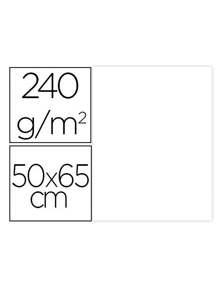 Cartulina Liderpapel 50X65 Cm 240G/M2 Blanco Paquete De 25 Hojas