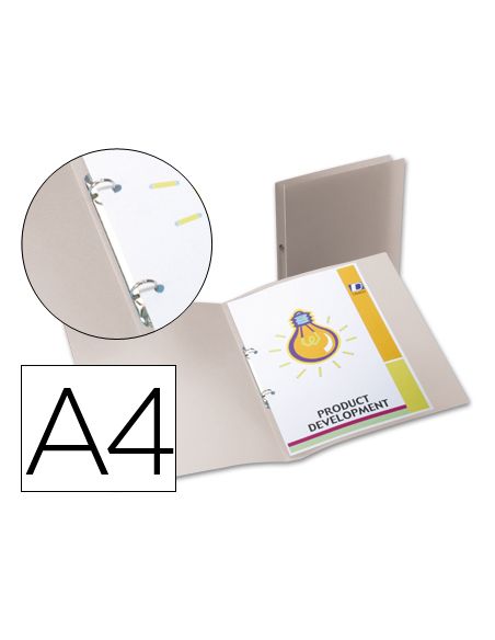 Carpeta Liderpapel 2 Anillas Redondas Mini 15 Mm 49074 Polipropileno Din A4 Transparente