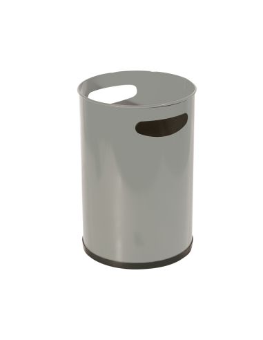 Papelera Metalica Con Asas 101 Gris 32X21 Cm