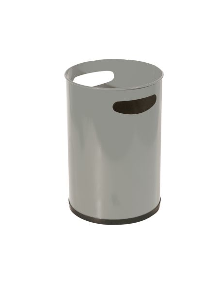 Papelera Metalica Con Asas 101 Gris 32X21 Cm