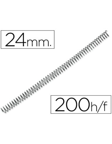 Espiral Metalico Q-Connect 56 4:1 24Mm 1,2Mm Caja De 100 Unidades