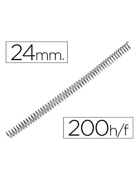 Espiral Metalico Q-Connect 56 4:1 24Mm 1,2Mm Caja De 100 Unidades