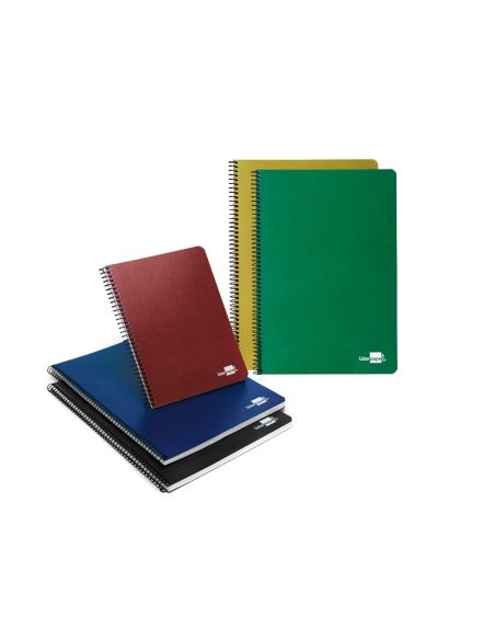 Cuaderno Espiral Liderpapel A4 Tapa Dura 80H 75 Gr Cuadro 4Mm Con Margen Surtidos