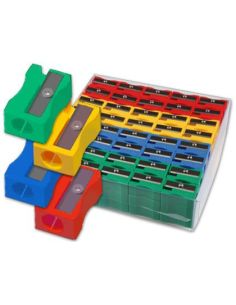 Sacapuntas Liderpapel Plastico 1 Uso Caja De 120 Unidades Colores Surtidos