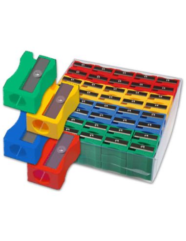 Sacapuntas Liderpapel Plastico 1 Uso Caja De 120 Unidades Colores Surtidos