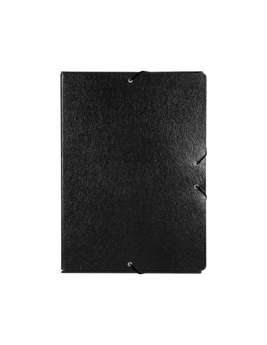 Carpeta Proyectos Liderpapel Folio Lomo 70Mm Carton Gofrado Negra