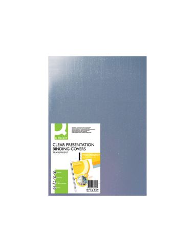 Tapa De Encuadernacion Q-Connect Pvc Din A3 Incolora 200 Mc Caja De 100 Unidades