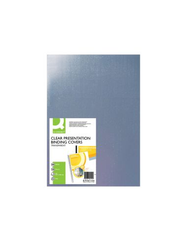 Tapa De Encuadernacion Q-Connect Pvc Din A3 Incolora 150 Mc Caja De 100 Unidades
