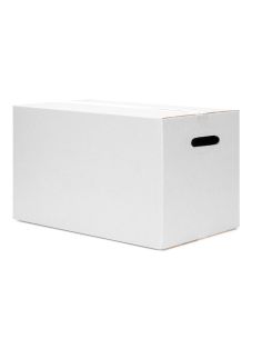 Caja Para Embalar Q-Connect Americana Ultra Resistente Con Asas Carton Canal Doble 7 Mm Color Blanco 450X280X375 Mm 2