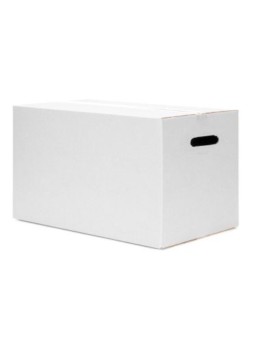 Caja Para Embalar Q-Connect Americana Ultra Resistente Con Asas Carton Canal Doble 7 Mm Color Blanco 450X280X375 Mm