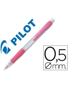 Portaminas Pilot Super Grip Rosa 0,5 Mm Sujecion De Caucho