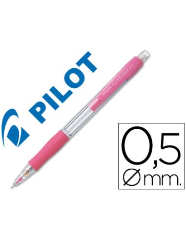 Portaminas Pilot Super Grip Rosa 0,5 Mm Sujecion De Caucho