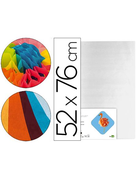 Papel Seda Liderpapel Blanco 52X76 Cm 18 Gr Paquete De 25 Hojas