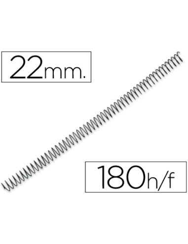 Espiral Metalico Q-Connect 64 5:1 22Mm 1,2Mm Caja De 100 Unidades
